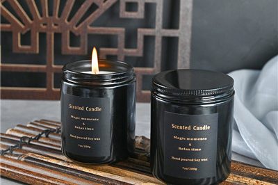 Empty matte black glass container wholesale (2)