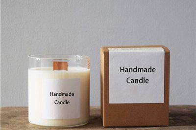 High clear empty candle glass jar with bamboo lid (1)