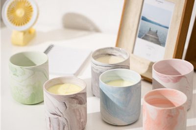 Top quality marble style empty ceramic candle jar (5)