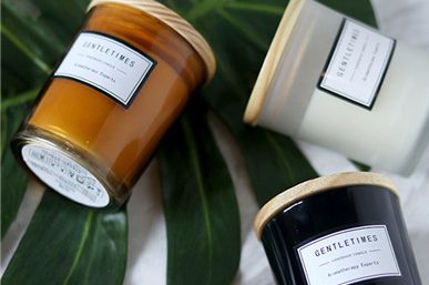 Amber brown cheap glass candle jars with lids (1)