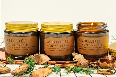 Amber brown good price glass candle jars for sale (4)