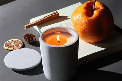 Bulk wholesale cement candle jar with lid (1)