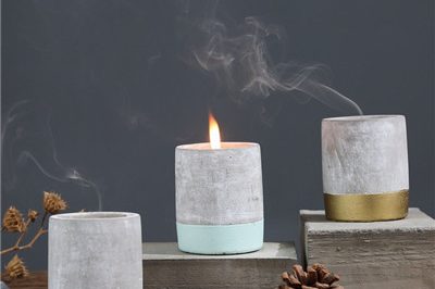 Cement luxury design concrete candle vessels (1)