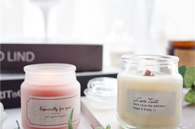 Clear glass mushroom candle container designed large capacity (1)