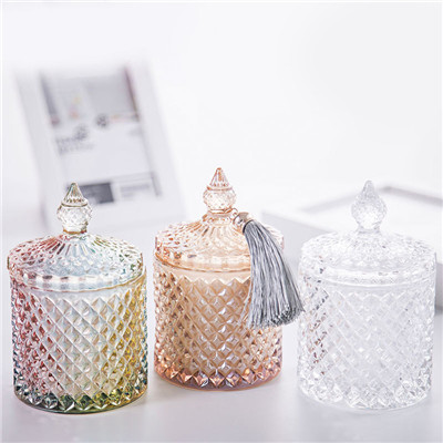 Crystal glass luxury design hot sale candle jar (5)