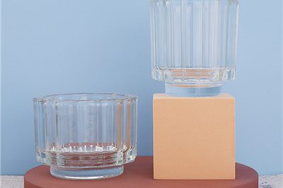 Custom clear vintage empty glass candle jars (4)