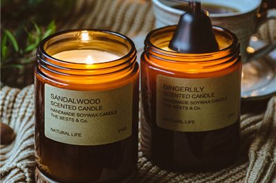 Good quality luxury amber glass candle jar (4)