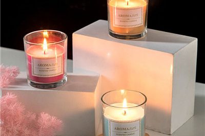 High quality clear glass candle container with lids (3)