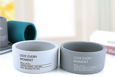 Large cement candle concrete vessels for sale (1)