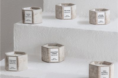 Modern luxury wedding decoration cement candle jars (1)