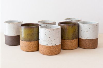 New retro two color tumbler ceramic candle container (4)