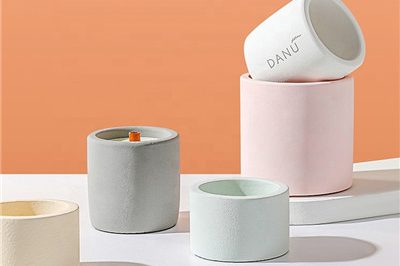 Nordic matte color cement candle vessel wholesale (4)