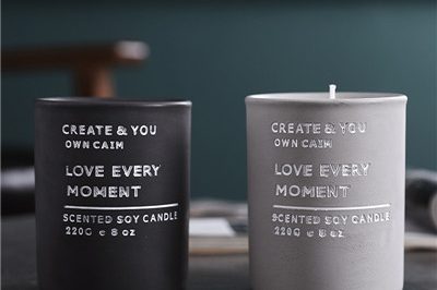 Plain color design cement candle jar wholesale (2)