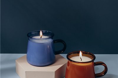 Unique design votive modern amber glass candle vessle (4)