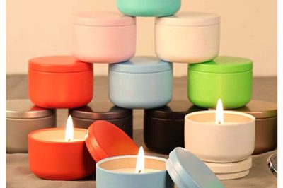 Various color matte design empty candle tin jars (1)