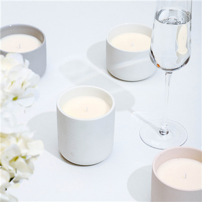 Wholesale luxury empty matte ceramic candle jar (3)
