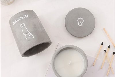 empty engraved logo cement concrete candle container (1)
