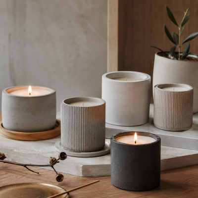 Cement Candle Jars Cement Candle Jars