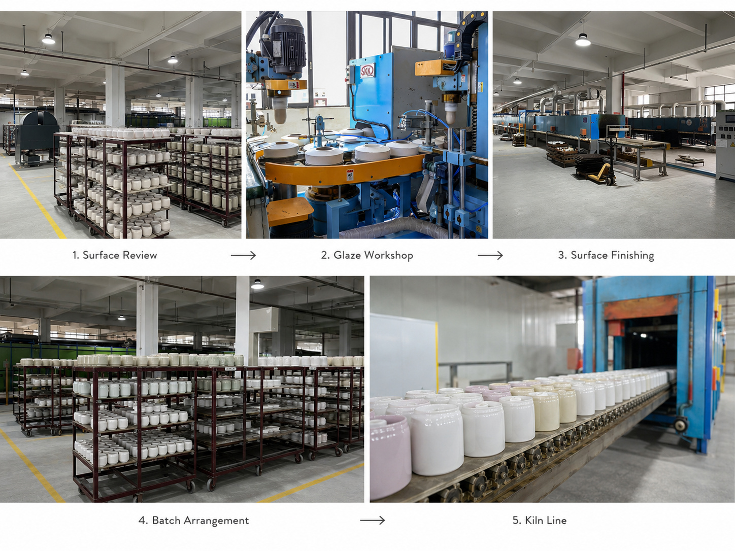 Ceramic candle vessel glazing and surface finishing process