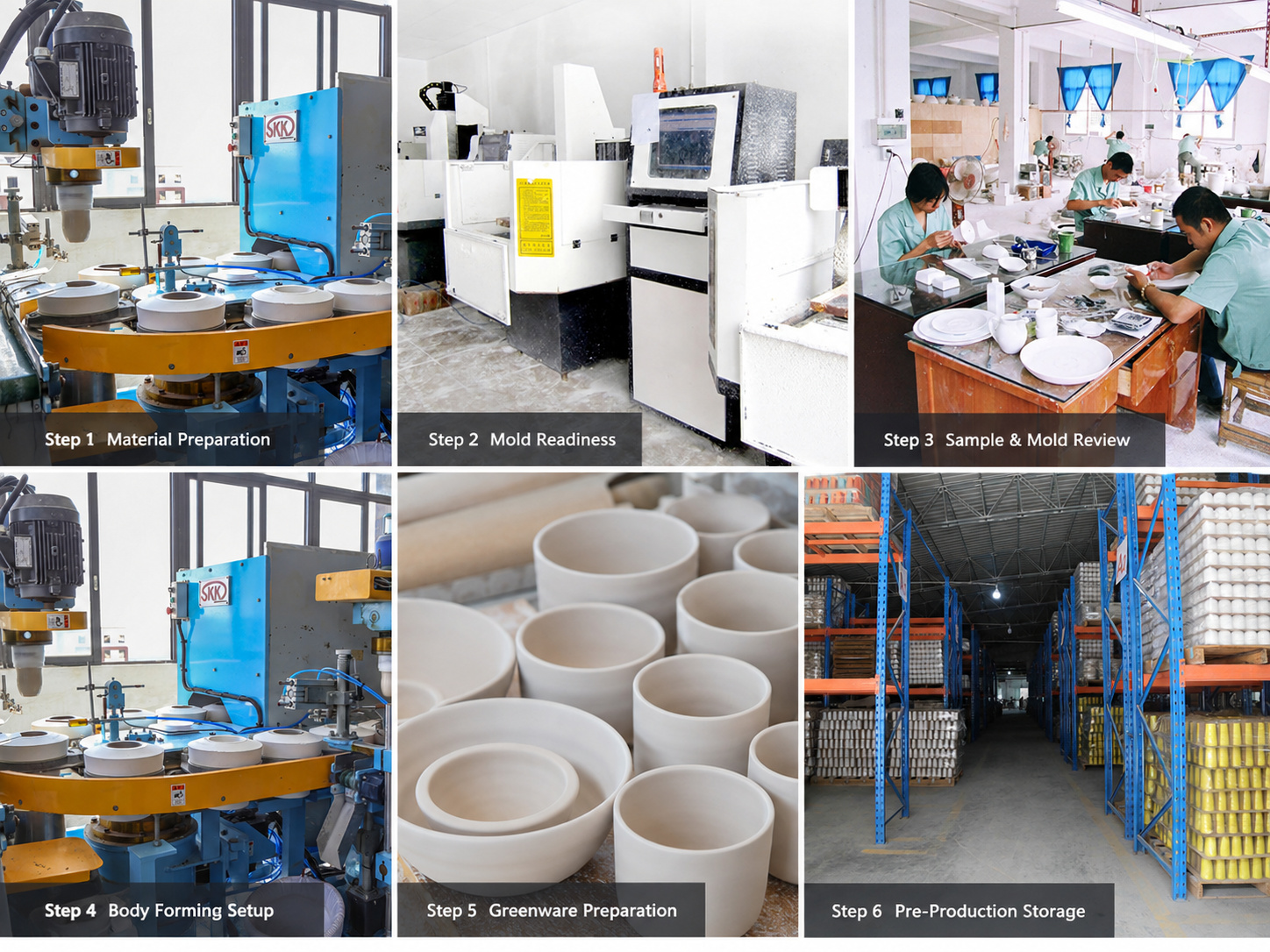 Ceramic candle vessel raw material and body preparation process